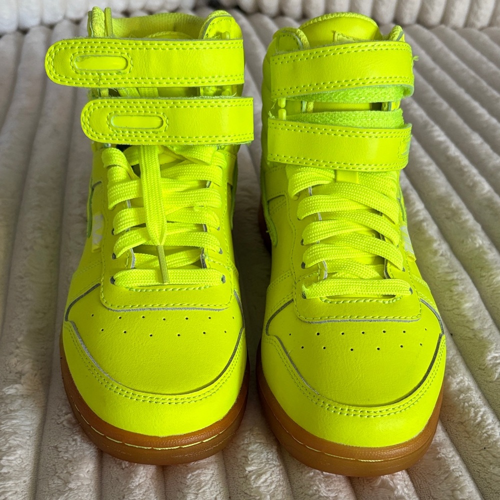 Fila Kids Neon Yellow High-Top Sneakers